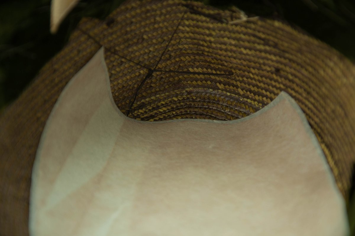 UofGlasgowASC's tweet photo. Lovely working with #CTCTAH UoG textile student conservator to conserve paper elements in this fine bonnet! #conservationkeyhole https://t.co/b8uFspJkv0