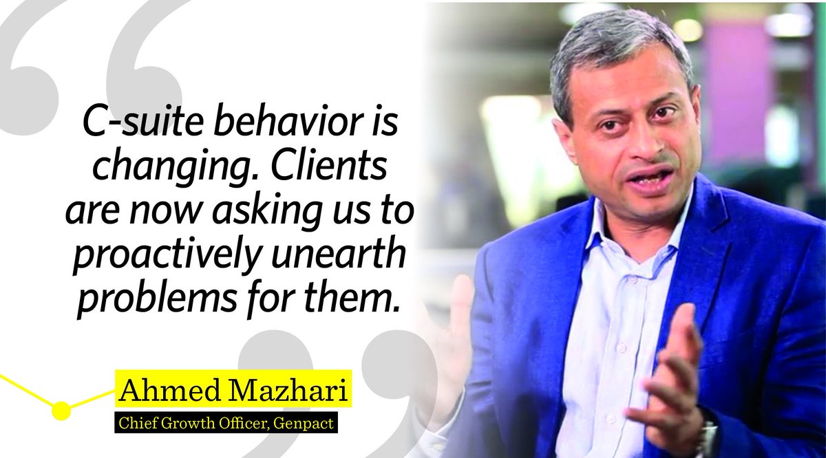 Genpact's tweet photo. @ahmed_mazhari shares his views on the behavioral changes needed from senior execs to stay ahead of #competition https://t.co/V9bVTBRw6o https://t.co/XnDhjuHuq2