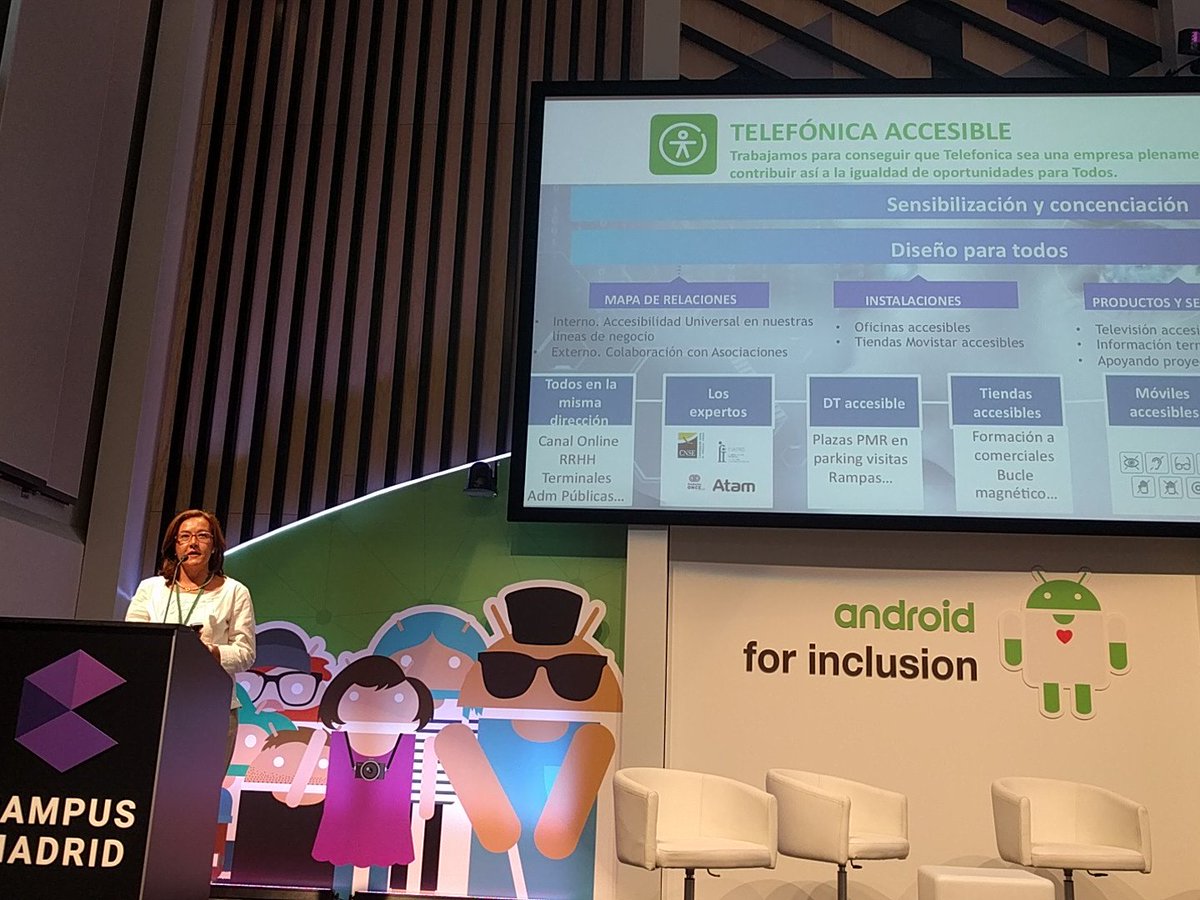 esibaloz's tweet photo. Carmen Martín nos presenta el caso de Movistar+5S. Accesibilidad en todos los procesos @Telefonica #AndroidForInclusion https://t.co/63890FDSV3