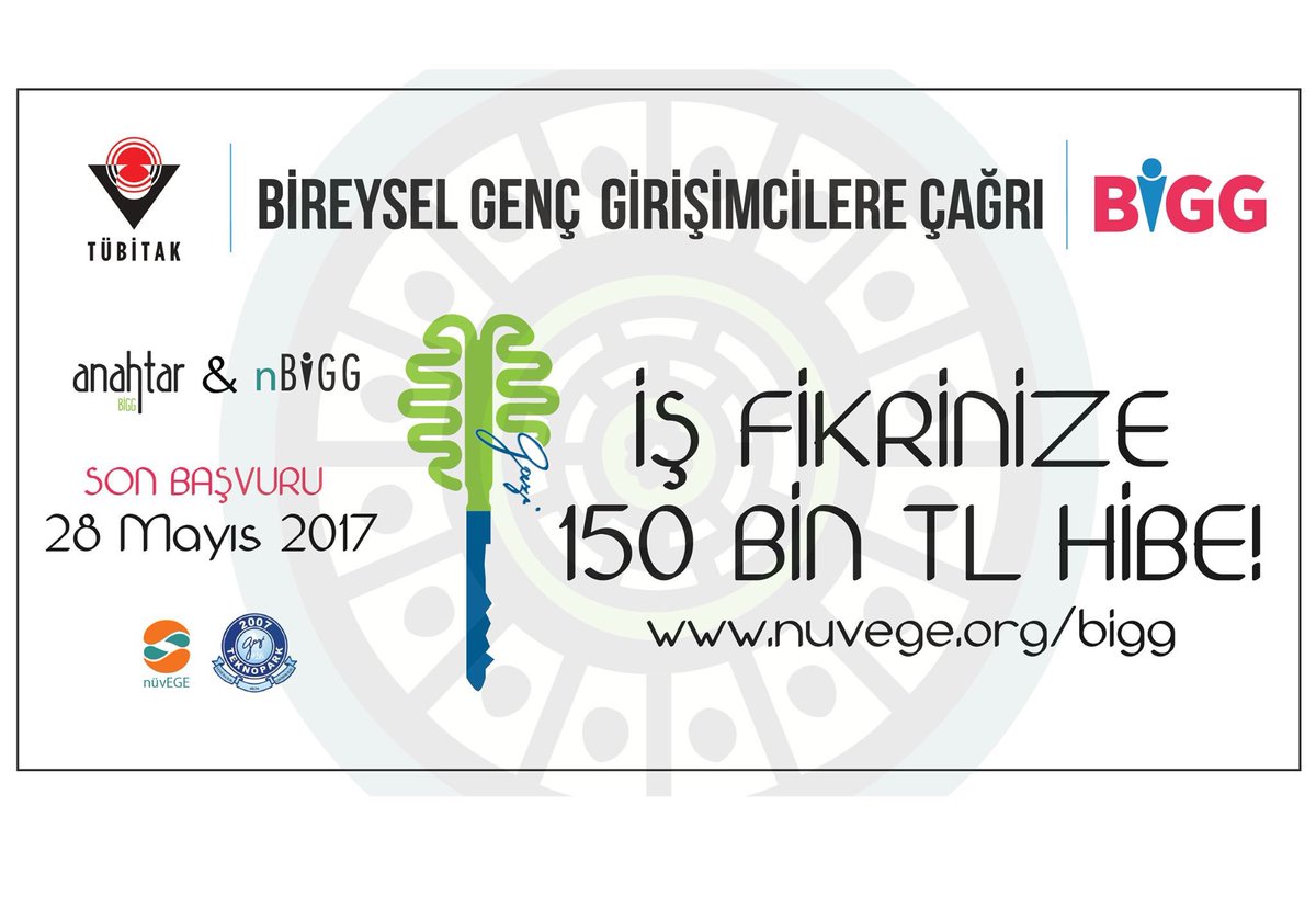 nuvege's tweet photo. .@EGETeknopark Kuluçka Merkezi #nüvege ile #tübitak ın 150.000 TL hibe desteği verdiği BiGG programına hazırlanmak istiyorsan hemen başvur! https://t.co/VFBmIWbfjE