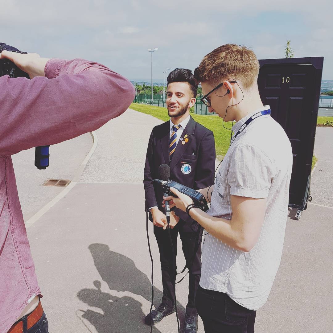 GrangeTech's tweet photo. Today we've been filming with @BBCLookNorth for their online general election coverage. #PrimeMinisterforaday #weAREgrange #outnextweek https://t.co/j9RMsnlzDk