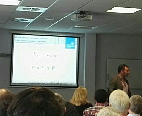 PhysicsDrew's tweet photo. Session 4 from Dr Simon Gill of @UniStrathclyde on 'Smart Ways of Running the Power System'
(The physics is easy)
#IOP #StirlingConference https://t.co/0itZwCKPXO
