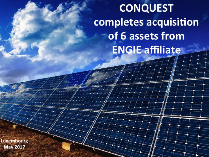 Conquest_AM's tweet image. @Conquest_AM acquires 6 #renewable assets from @ENGIEgroup affiliate 
#climatechange 
bit.ly/2qOKSdt