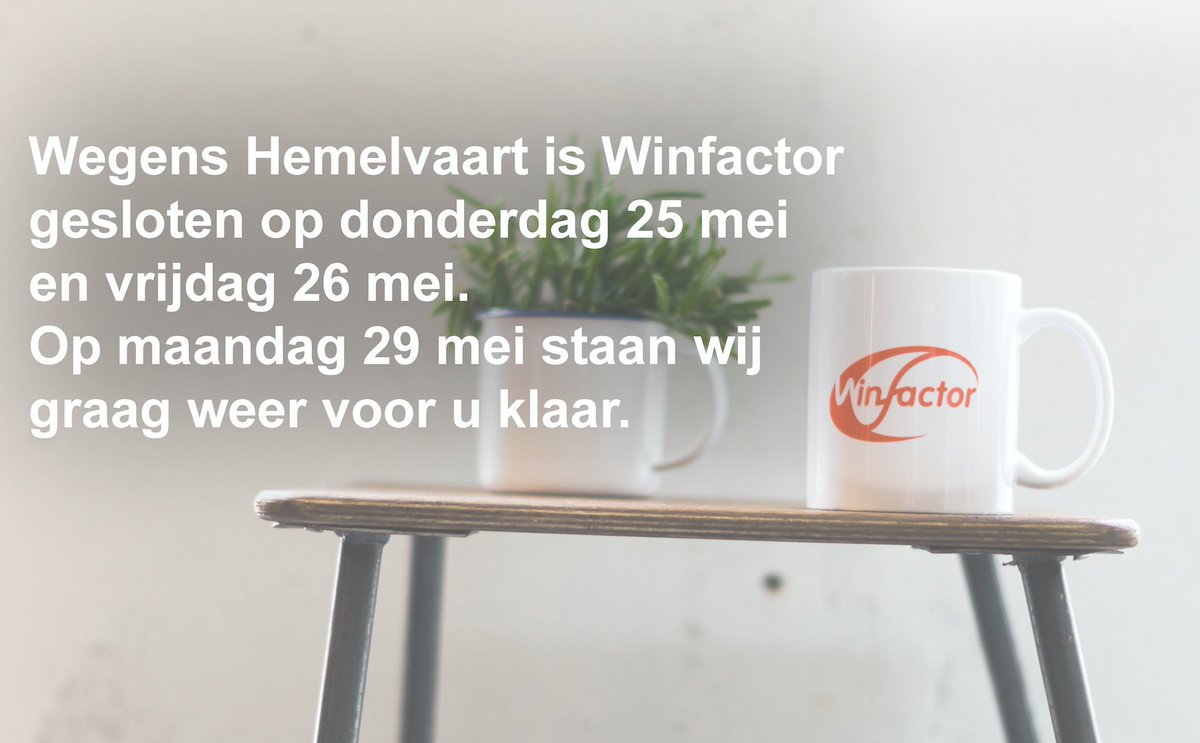 Fijne Hemelvaartsdag toegewenst!