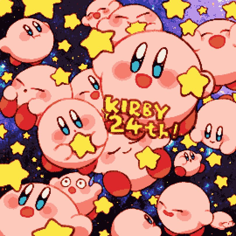 kirby cake food anniversary happy birthday open mouth smile closed eyes  illustration images
