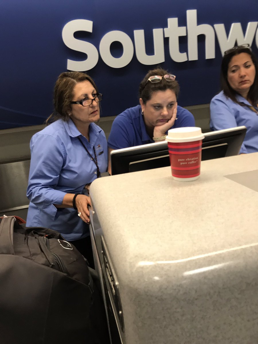 Ugh. <a href="/SouthwestAir/">Southwest Airlines</a> totally blowing it for 2 straight days. Gate agents are sooo confused.