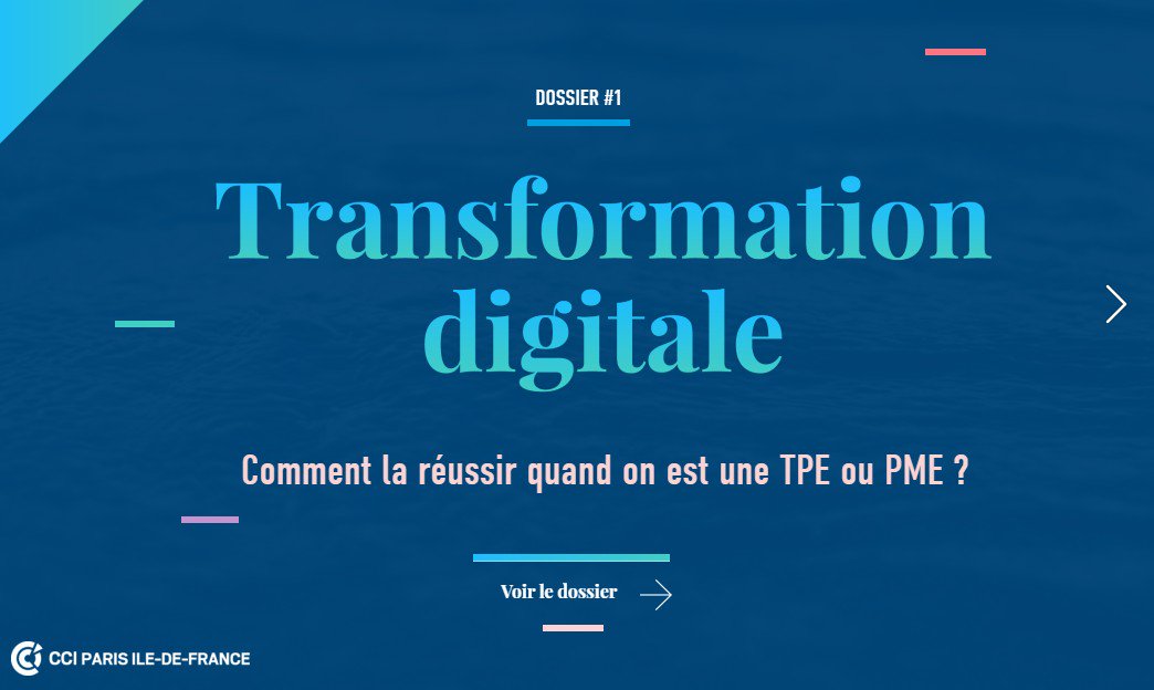 TPE / PME : comment réaliser votre transformation digitale ?
Un dossier de <a href="/CCI_Paris_IdF/">CCI Paris IdF</a> pour se lancer !
cci-paris-idf.fr/informations-t…