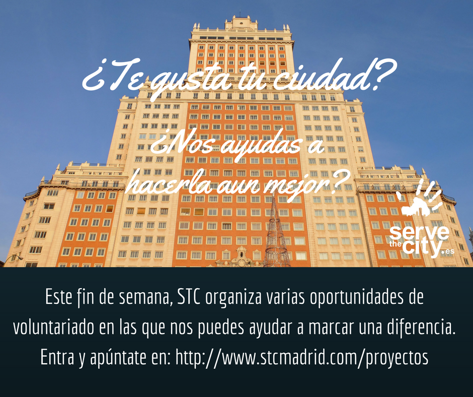 ServeTheCityMAD's tweet photo. ¡Te esperamos! https://t.co/VBZvUkkWo3 #Madrid #dogood #bethedifference #voluntarios #volunteer https://t.co/59Im4Pjl90