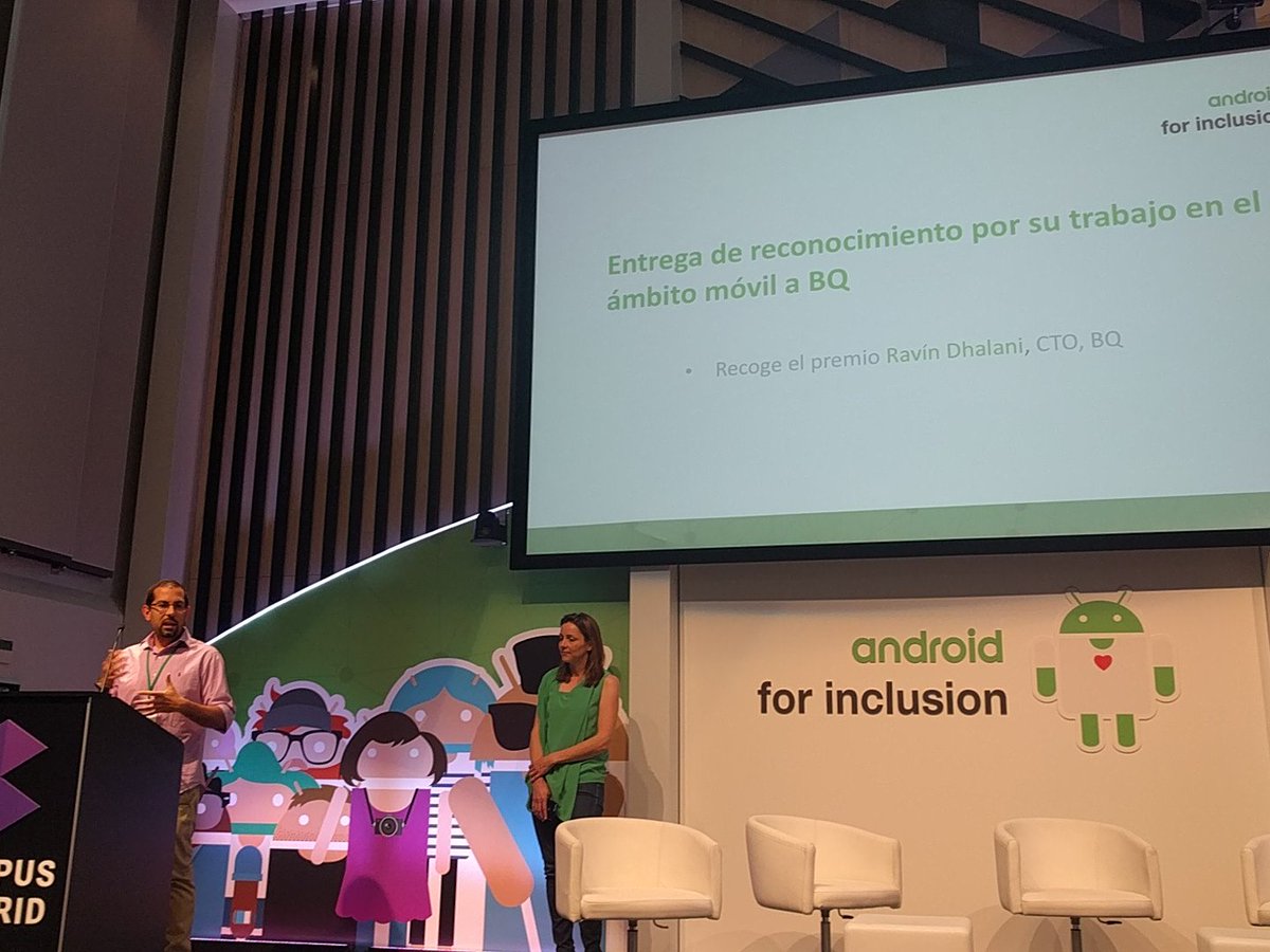 esibaloz's tweet photo. BQ primer reconocimiento de Android en España: "Android nos ha permitido llegar hasta aquí" #AndroidForInclusion https://t.co/YbDnVERElt