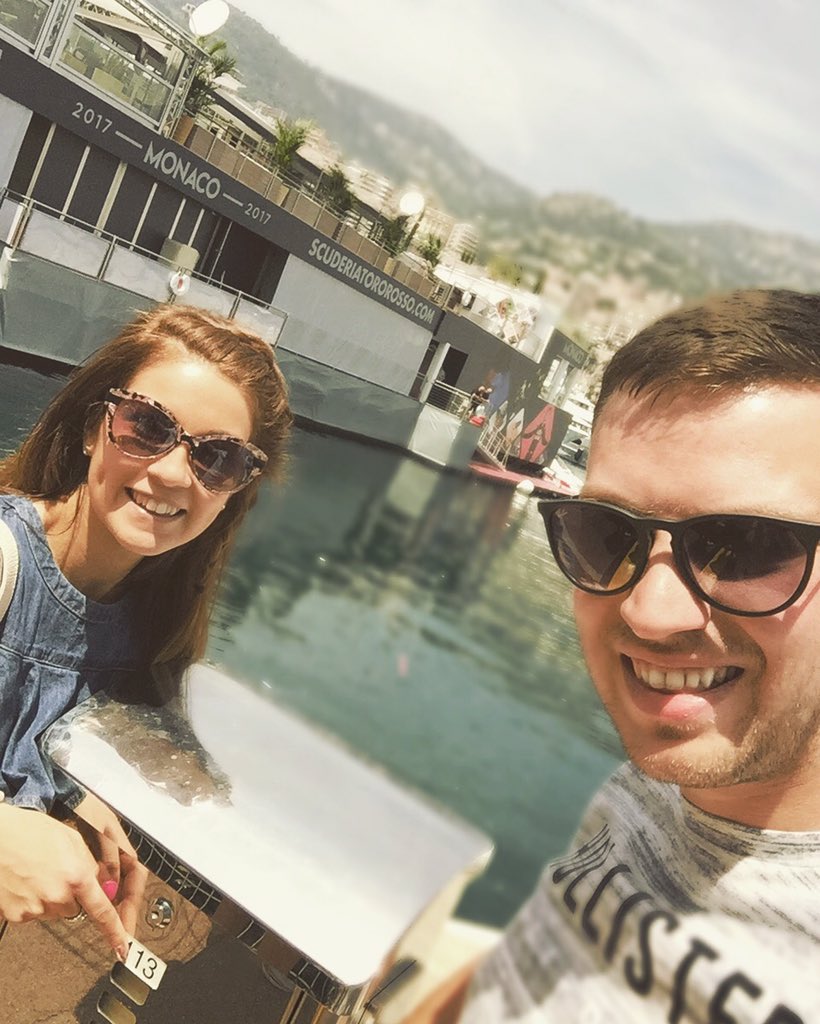 LR_Banks's tweet photo. Pole position @redbullracing in the #Monaco #F1 paddock. What a back drop with the #redbullenergystation! #13 #ESwall #BreakSuperstition ππ https://t.co/gs4jmyZpOF