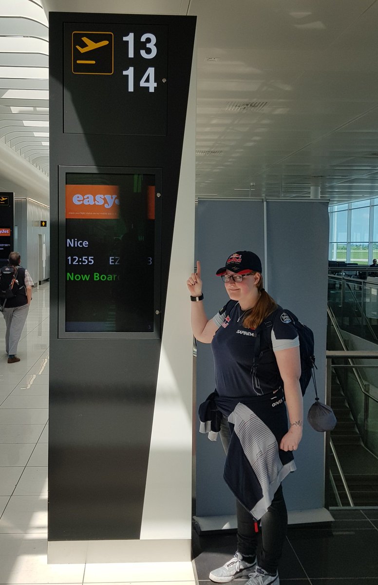 FernTalksRacing's tweet photo. Only one way to Monaco... from Gate 13 @redbullracing @ToroRossoSpy #Fate #breaksuperstition #eswall #tororosso https://t.co/D8umhBy1hF