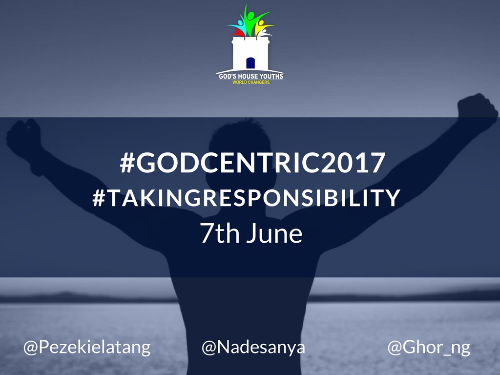 PEzekielAtang's tweet photo. One mistakes we make as  christians is refusing to start #takingresponsibility for our fellowship time with God. #Godcentric2017.
@Nadesanya https://t.co/9xnnxPYBaB
