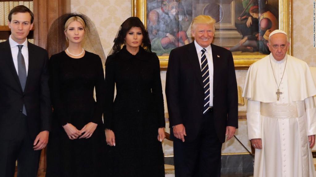 CNN's tweet photo. President Trump on his meeting with Pope Francis: "He is something. We had a fantastic meeting." https://t.co/GBv3iuVg4m https://t.co/oowCAY46TO