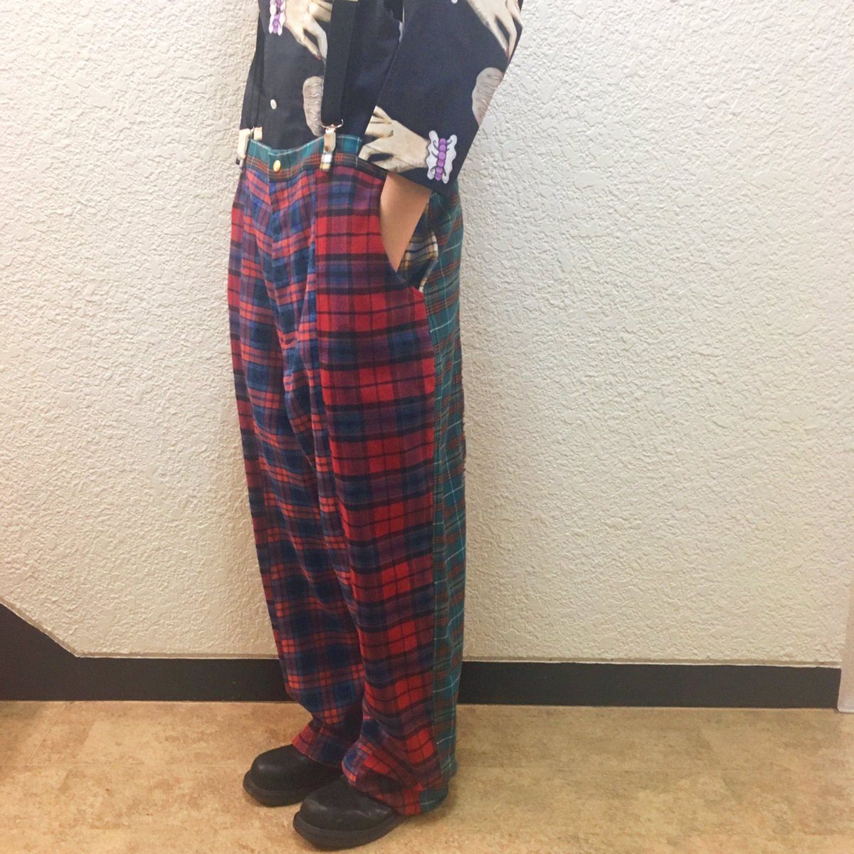 Heihei ヘイヘイ チェック リボン パンツ ズボン 赤 | finiscapital.com