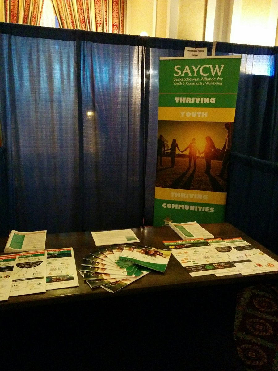 SAYCW_SK's tweet photo. #SAYCW's booth at #CAP2017 sharing our findings and #knowledge_translation process with @CAP20172 participants.
#Youth_Health &amp; #Wellbeing https://t.co/1sVZgjs4Ss