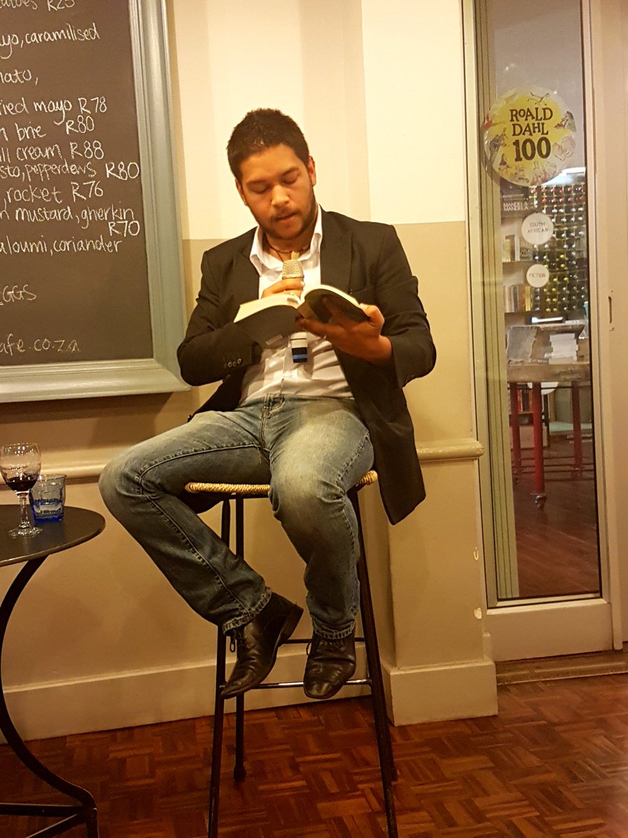 janjanmel's tweet photo. @FredSaidWrite gives an expressive reading from #TheInsideOutMan. Listening to an author read aloud from their own book is always a treat! https://t.co/brCx8AsCpe
