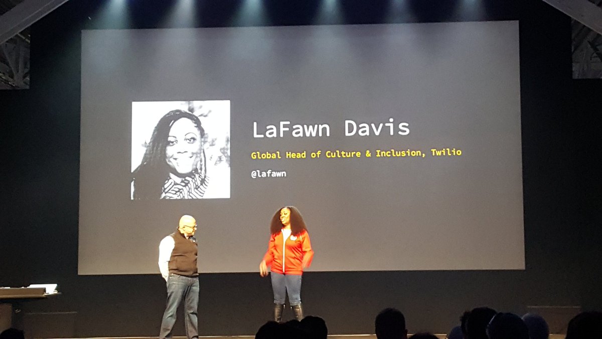 98arthurj's tweet photo. Culture and inclusion are important priorities for Twilio @lafawn @signalconf @twilio #hatch https://t.co/HockaWDjTR
