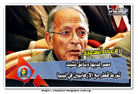 رفعت السعيد :مصر لديها وثائق تثبت تورط قطر مع الإرهابيين في ليبيا