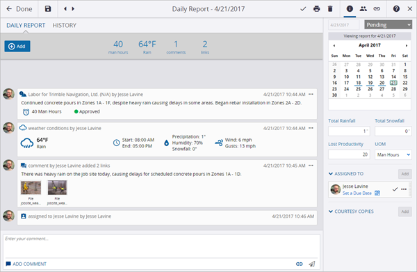 BuildingPointCA's tweet photo. Track your jobsite activity in one spot using the #ProjectSight Daily Reports module. https://t.co/Do0EwsezGa #BPCUpdates https://t.co/cisAbaKzbB