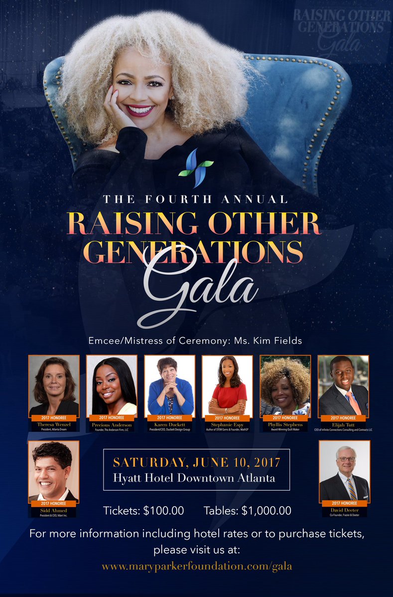 Get your tickets NOW for this AMAZING community based GALA!!!
maryparkerfoundation.org #RaisingOtherGenerations #gala #blacktieaffair