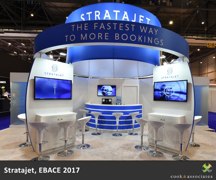 cook_associates's tweet photo. #Stratajet’s striking presence @ #ebace17 – visit M401 to see a refreshingly different design. https://t.co/nK4y5qU9X5