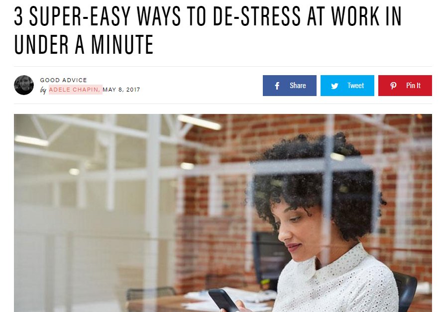 For #wellnesswednesday 3 WAYS TO DE-STRESS AT WORK from @KateHan, author of STRESS LESS <a href="/WellandGoodNYC/">Well+Good</a> <a href="/adelechapin/">Adele Chapin</a> bit.ly/2qP36vo