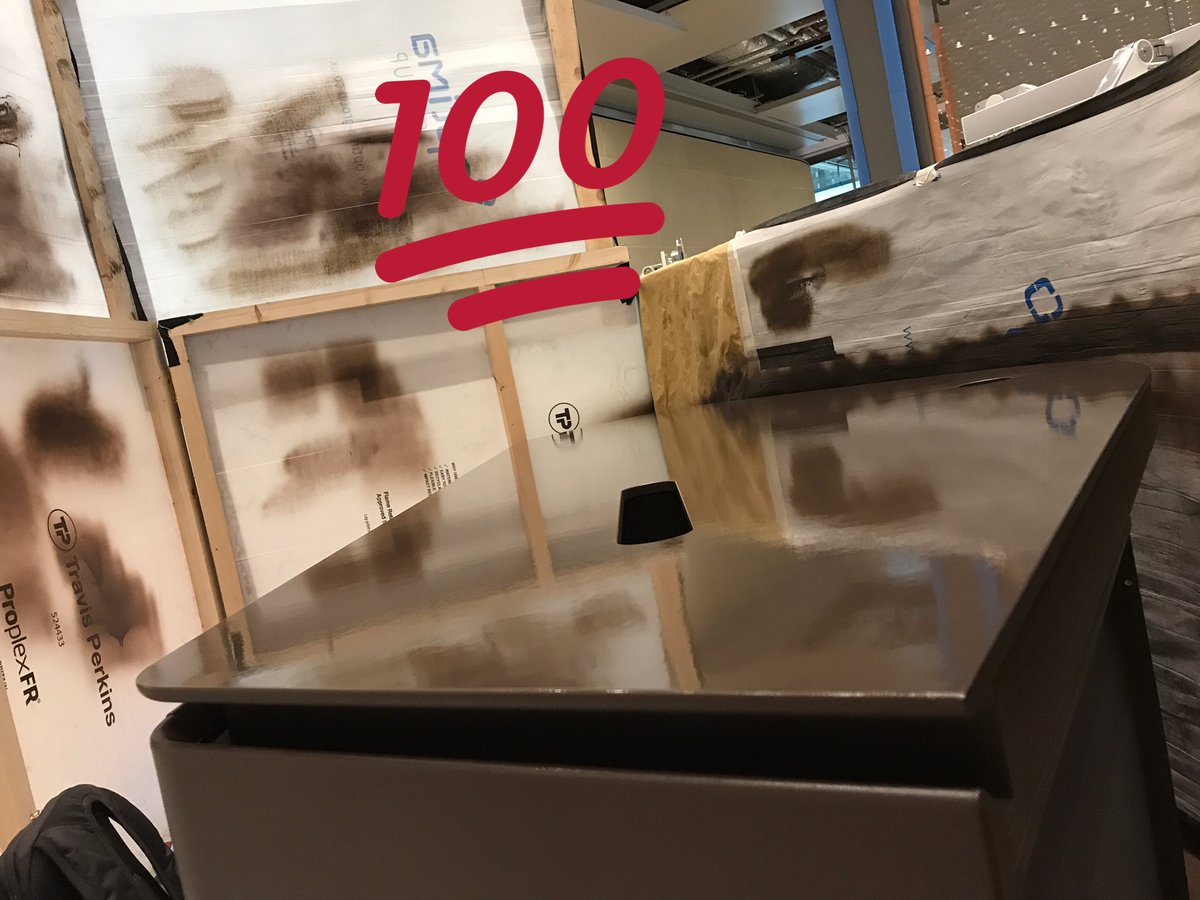 AlexCoating's tweet image. Cellulose can on site spray Bloomberg Product ready for Handover  !!!   #constructionUK #Designer #sprayingmakessense