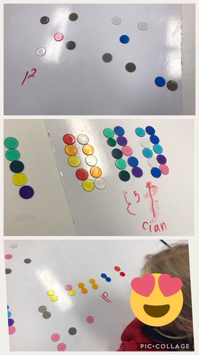 MrsDSoroka's tweet image. Organise the counters so that anyone walking past can work out how many counters there are by looking and thinking  #handfuls  #emumaths