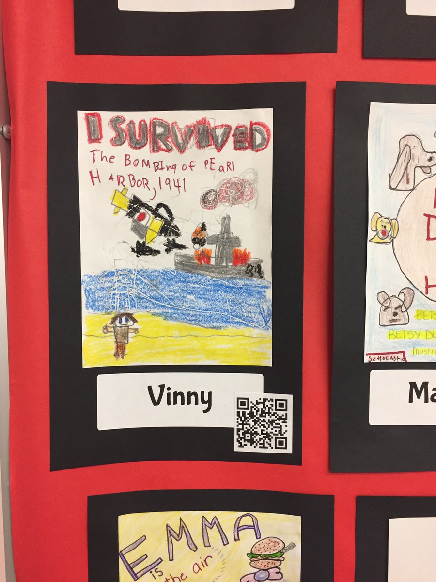 mrstucker20's tweet photo. Using QR codes to access iMovie trailers of our novels #readbook #throwback #behawesome #day3twitterchallengealittlelate 😳@hawesprincipal https://t.co/kafRzWEvwU