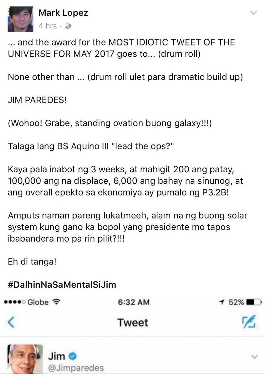 j0ebrain's tweet photo. @Jimparedes ang bobo nyo po. https://t.co/WvFvDrzSt9