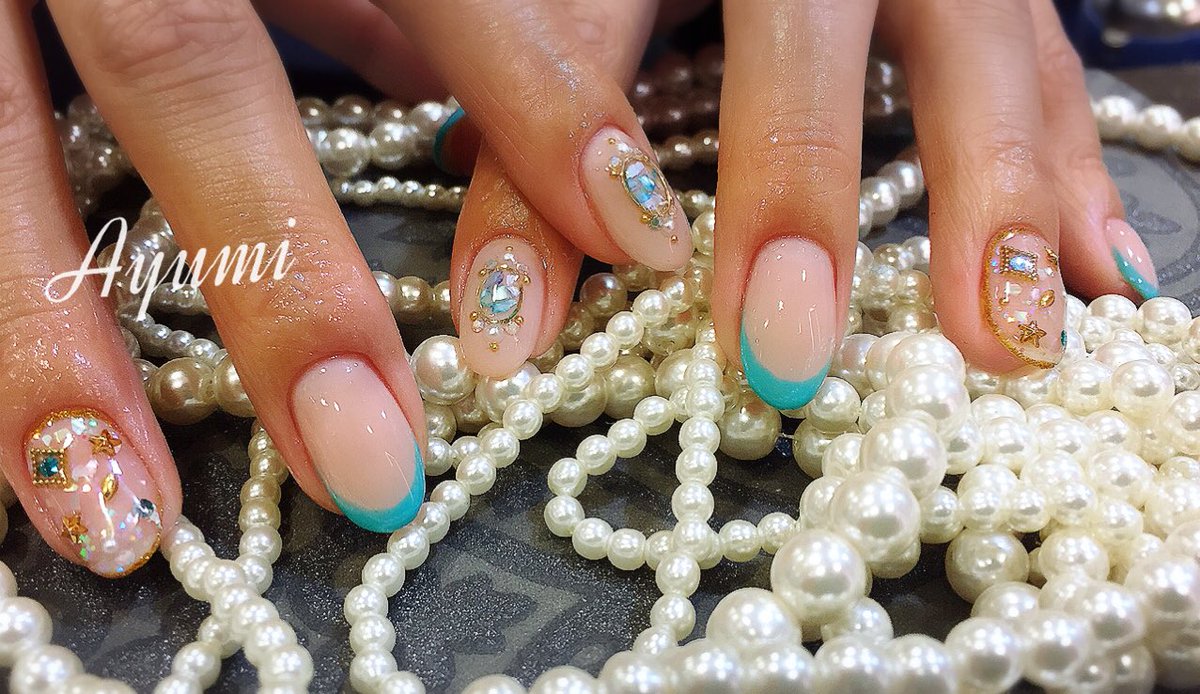 Twitter இல Nailsalon Clear スキニーフレンチ 可愛い Nailsalonclear ネイルサロンクリア ネイル ネイルデザイン ネイルアート ジェルネイル ネイルサロン ジェルアート ネイルアート フレンチ 夏ネイル 派手ネイル 心斎橋 ネイルサロン
