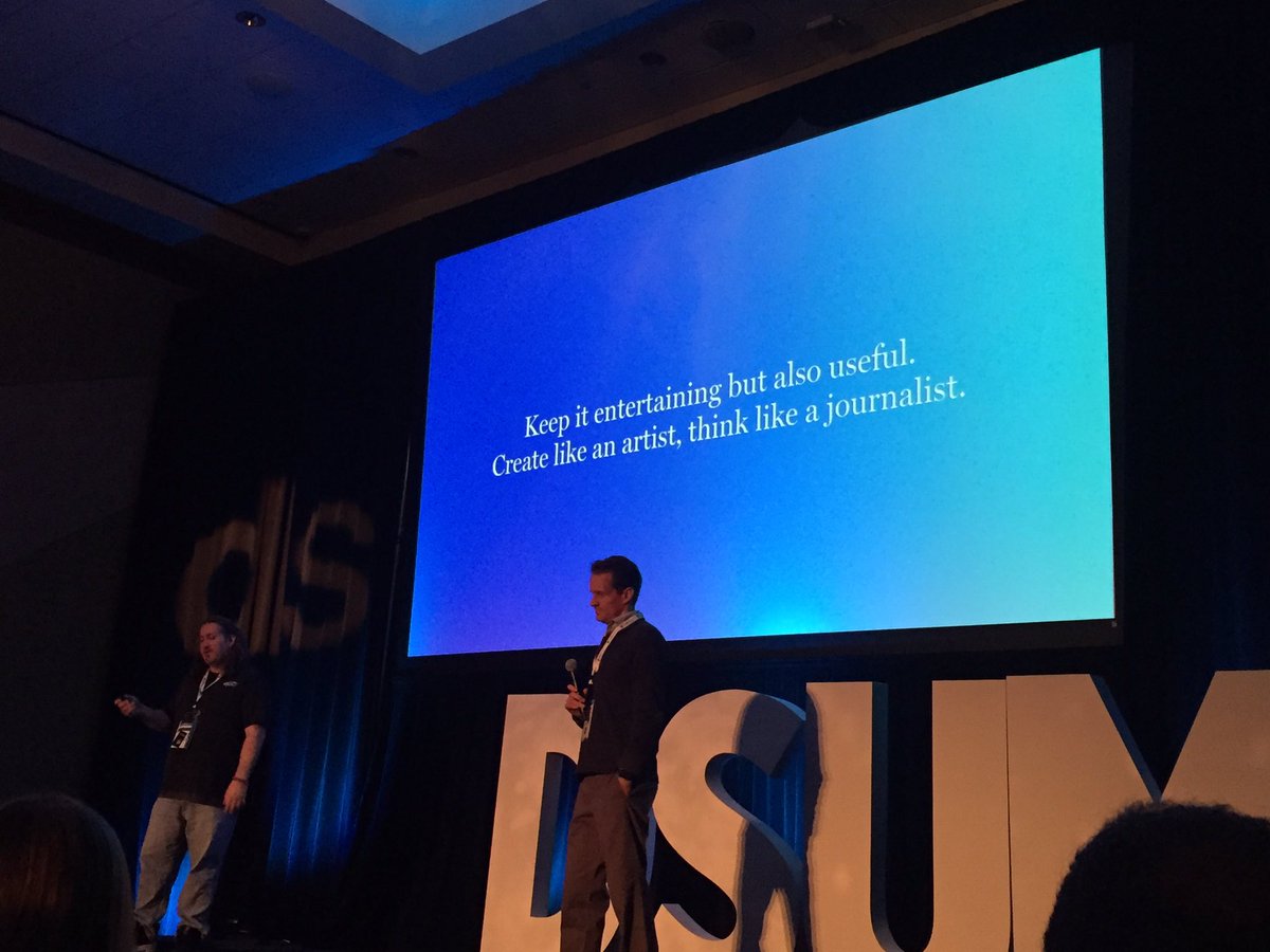 Create like an artist. Think like a journalist. #DSATL @SR_