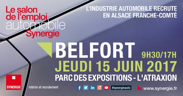 Synergie's tweet photo. [#SynergieAuto] Save the date ! Synergie vous donne RDV le 15 juin pour son 1er salon 100% dédié à l'#emploi #automobile ! https://t.co/jE767YnOLa