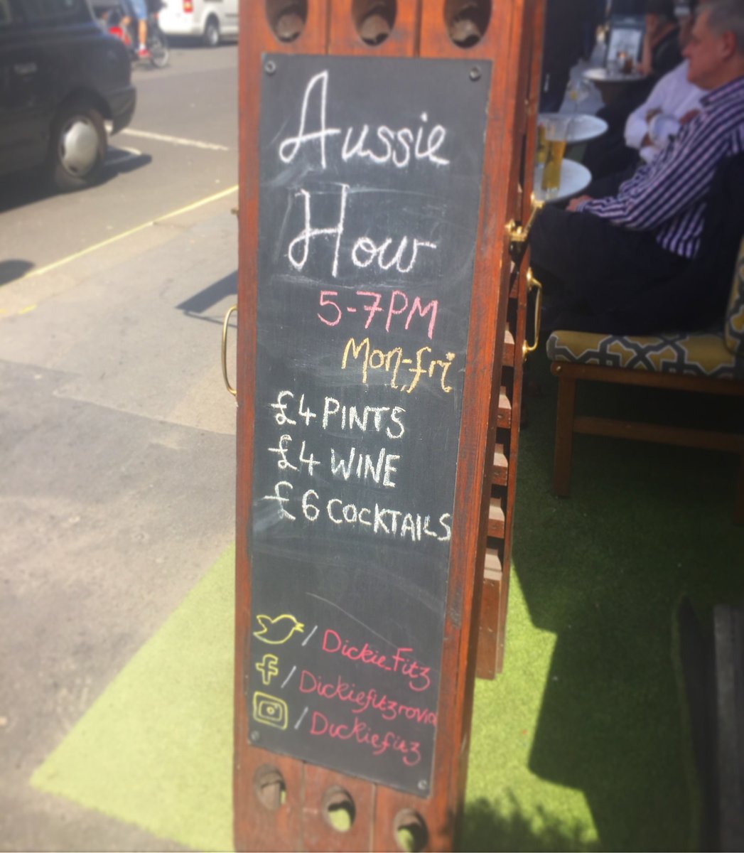 The sun is shining and the temperature is rising, what a prefect excuse to join us for Aussie Hour. 5pm - 7pm #DickieFitz #HappyHour #Aussie