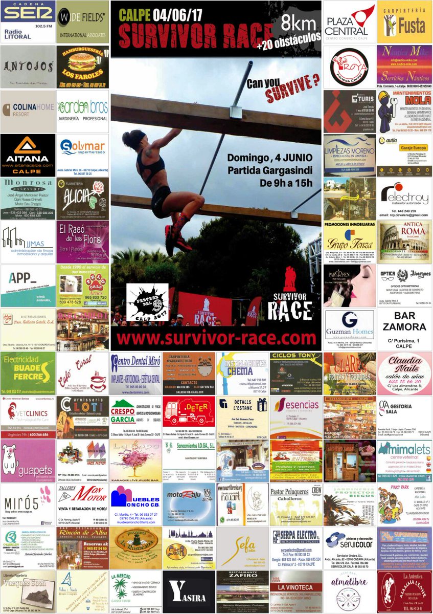 Festers2017's tweet image. SURVIVOR RACE CALP! 04.06.2017 DE 9H A 15H