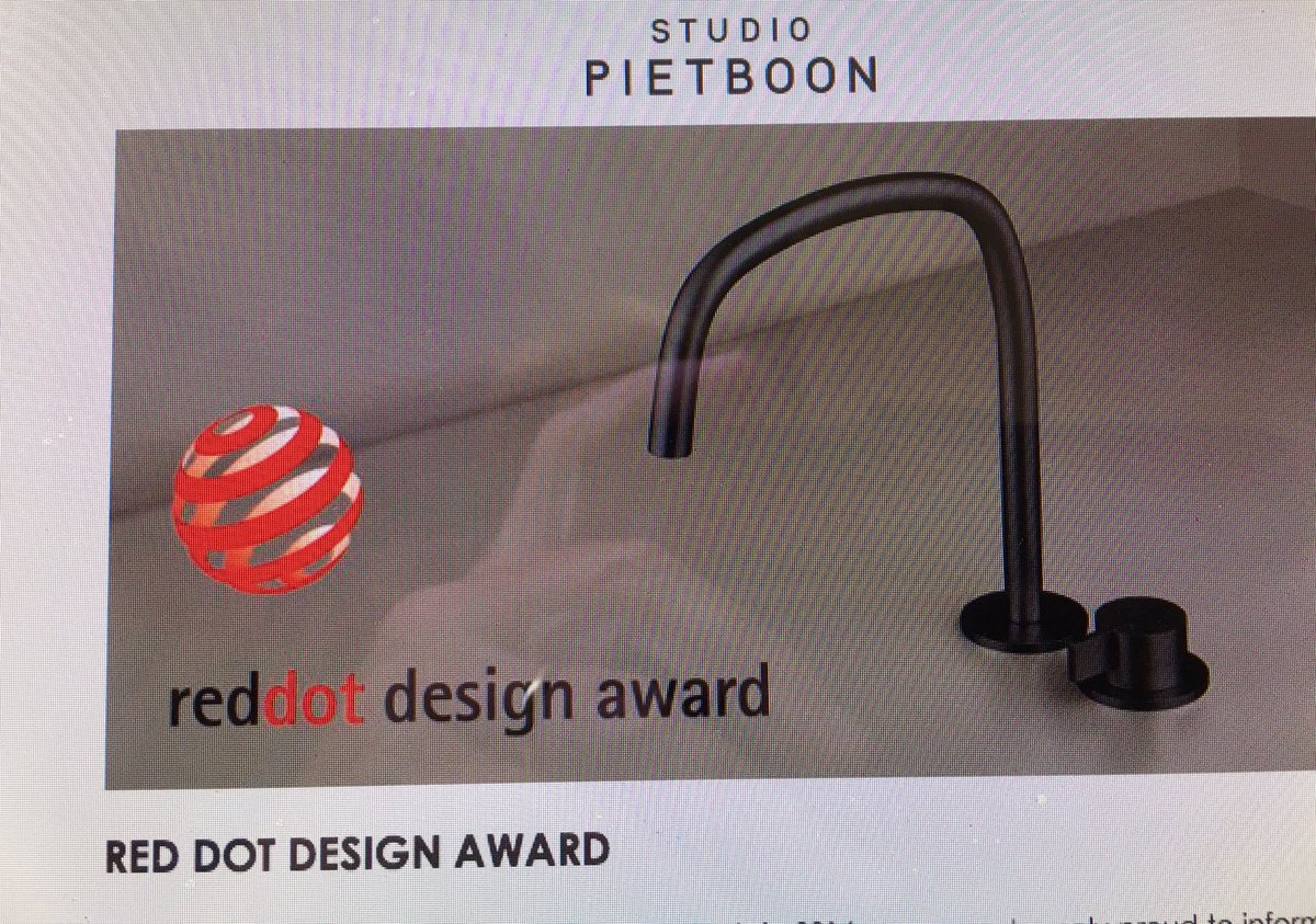 Mijn vriend <a href="/pietboon/">Studio Piet Boon</a> heeft weer eens een designprijs gewonnen, nu weer een zwarte kraan, als hij iets aanraakt is het raak!