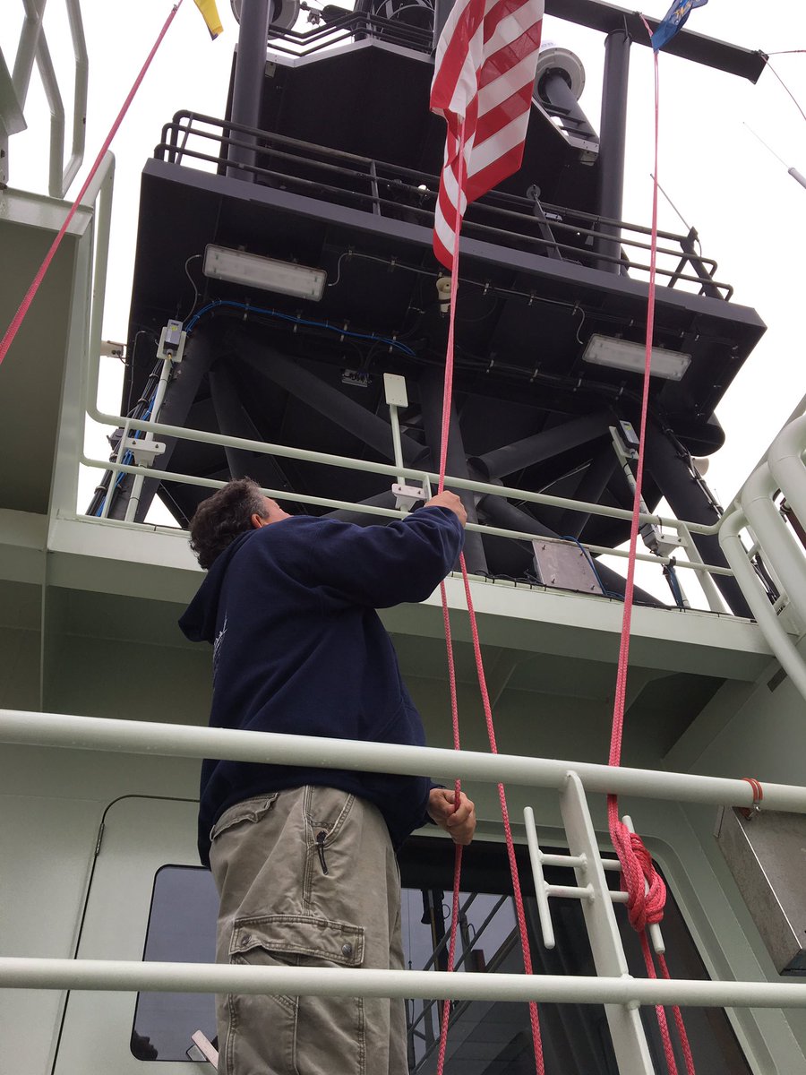WHOI's tweet photo. Rendering honors at the 9/11 Memorial #FleetWeekNYC #ParadeofShips #RVNeilArmstrong https://t.co/J9d8cbxlwu