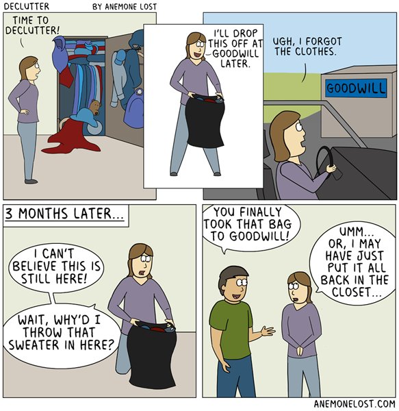 How I declutter #comics #webcomics