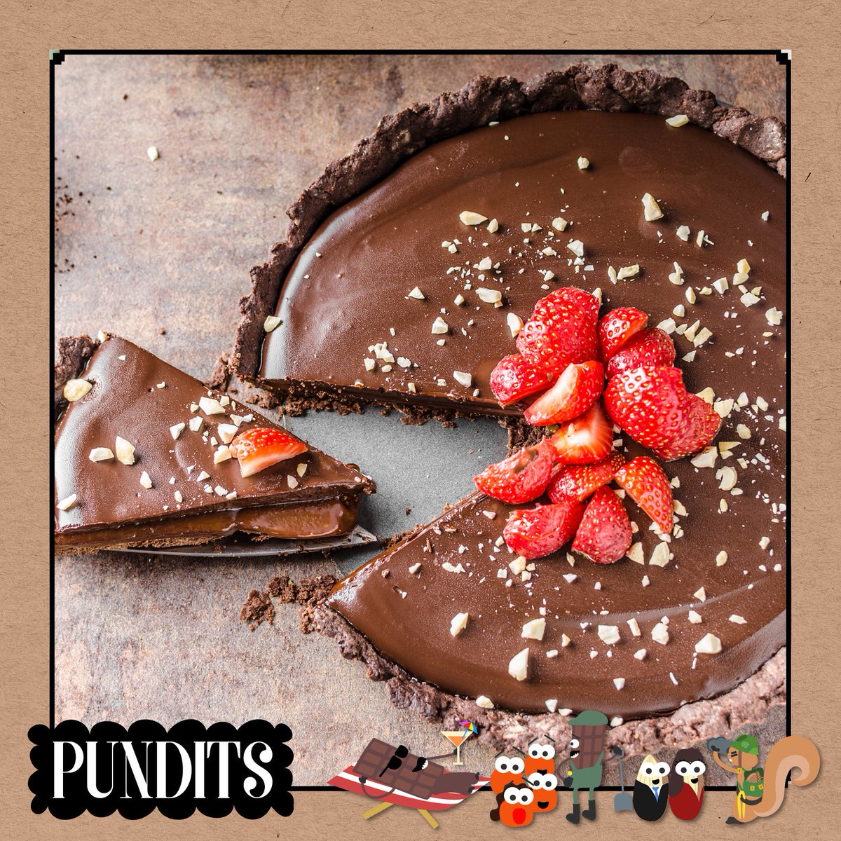 Pundits_UK's tweet photo. A vegan chocolate caramel tart to get your mouth watering. Mmm… https://t.co/9587uItSUt