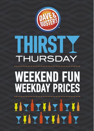 DNBTulsa's tweet photo. Tomorrow is ThirstyThursday &amp; we like to bring the weekend in early with 2 HappyHours!Come for Happy Hour,Stay for the Awesome Games &amp; Food! https://t.co/yPQA3iCl14