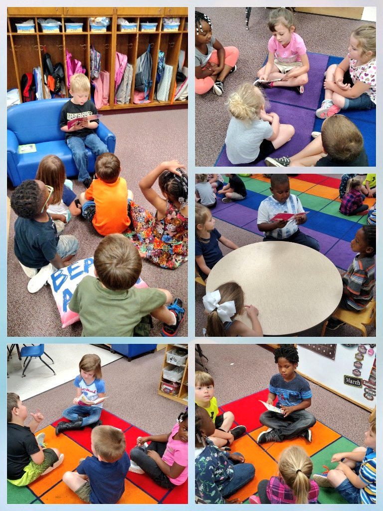 PreKinParadise's tweet photo. Thank you to @wattsbears1 for coming and reading to our class and telling us all about what to expect in #kindergarten @Hubbard_Elem https://t.co/qQane0PcMy