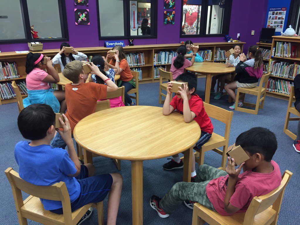 WyattLibrary's tweet photo. Google Cardboard is a hit! Thanks to all who made this possible for our Wallaroos. #wyattlearns https://t.co/lvzyZmFJSi