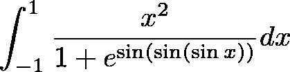 wolframさん(≒mathematica?)もこういうトリッキーな積分は苦手なんやな
解析的に1/3にたどり着けてない 