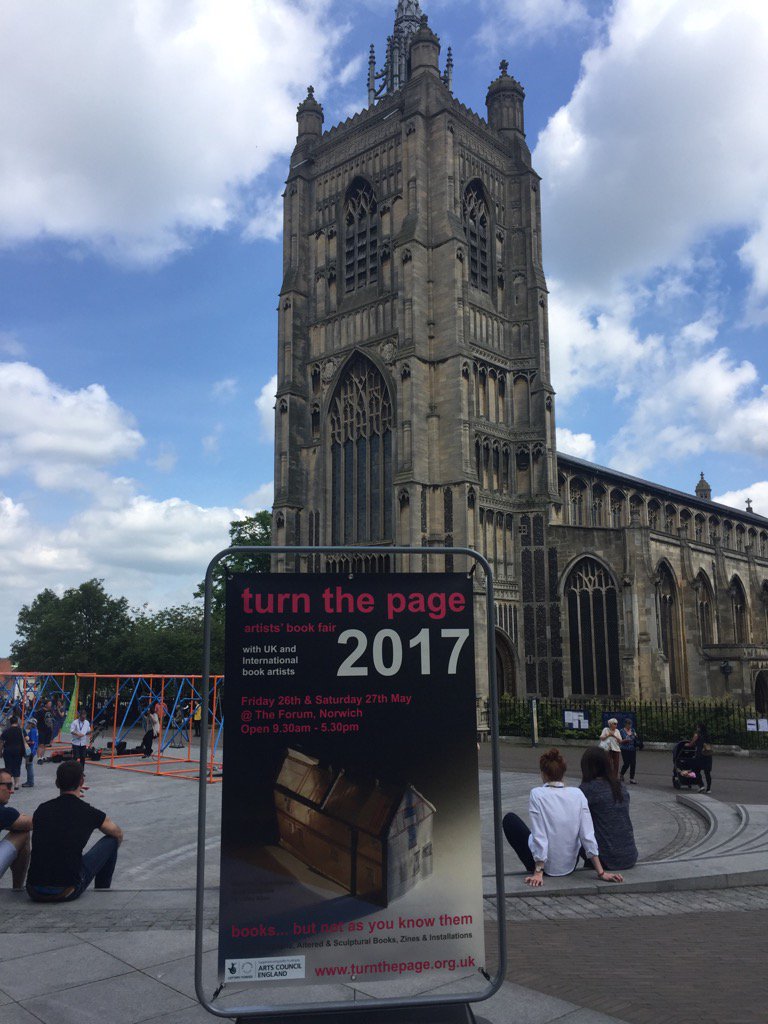 #theforum getting ready for <a href="/ttpABF/">Turn The Page</a>. Glorious day in #Norwich. Soaking up the city &amp; Paul Nash @ the Sainsbury Centre