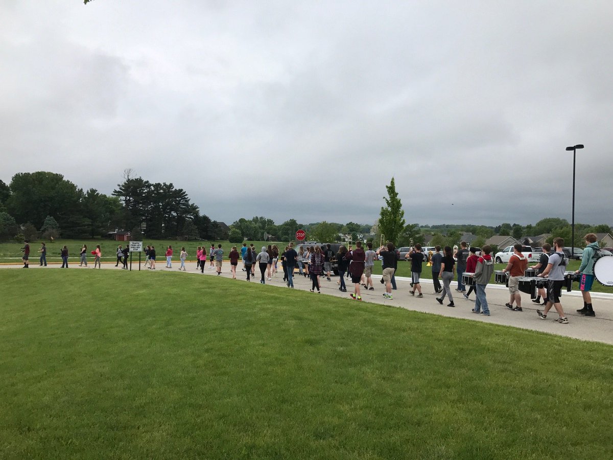 MVHSBand's tweet photo. First time outside getting ready for 2nd Annual Parade A Thon Friday evening May 26 from 6-8PM! Come cheer on your 2017 Marching Stangs! https://t.co/fjeHeseXXq