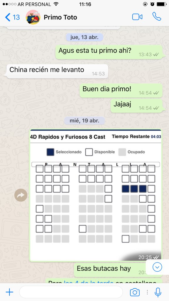chinaalima's tweet photo. mientras el fumaba porro yo buscando entradas para el cine... chequeen las fechas creo q estaba proximo a un partido. @bazanvera9 https://t.co/MospSKUkZR