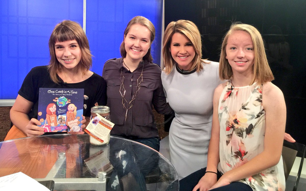 KaraSewellTV's tweet photo. Children's book,'One Cookie at a Time' available! Emma &amp; Amy share starting @BakeMeHome &amp; spread message of giving. Visit website to buy! https://t.co/roei96QqOS