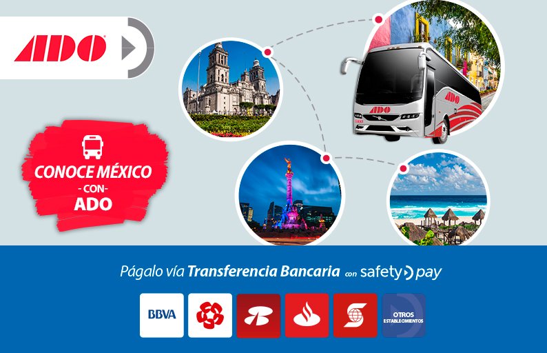 SafetyPayMexico's tweet photo. ADO te ofrece grandes precios para conocer #México
Págalo vía Transferencia Bancaria https://t.co/fQ2dbL1Q7B https://t.co/cxjjohV98t