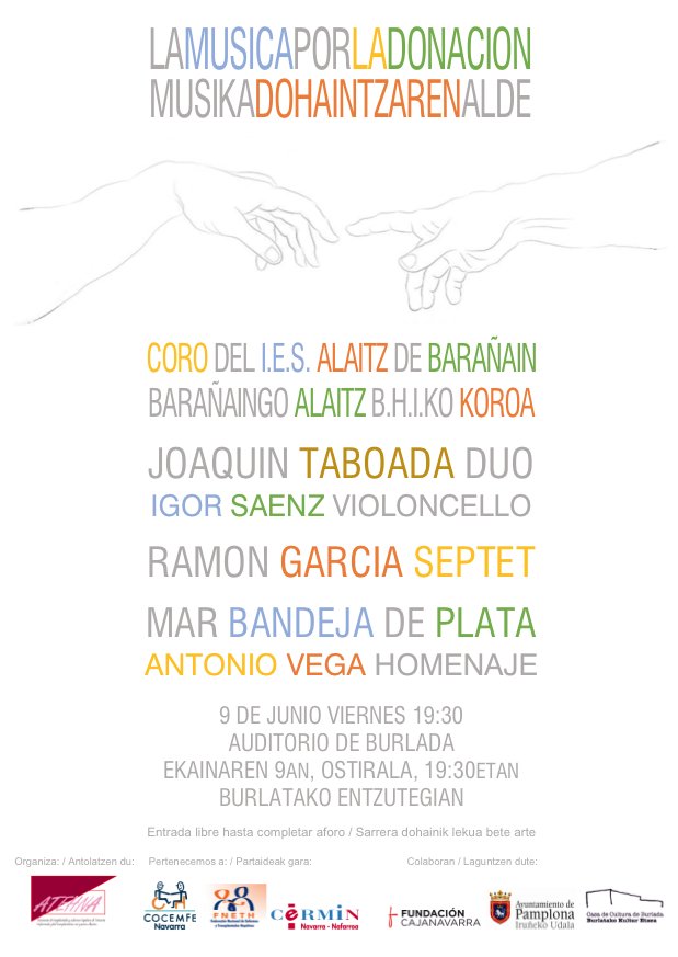 9 junio @auditorioburlada <a href="/antoniovegaorg/">Antonio Vega .org</a> <a href="/Homenaje/">Manases B Hernandez</a> <a href="/Marbandejade/">MarBandejadePlata</a> <a href="/javierdemabel/">Javier de Mabel</a> MÚSICA POR LA DONACIÓN