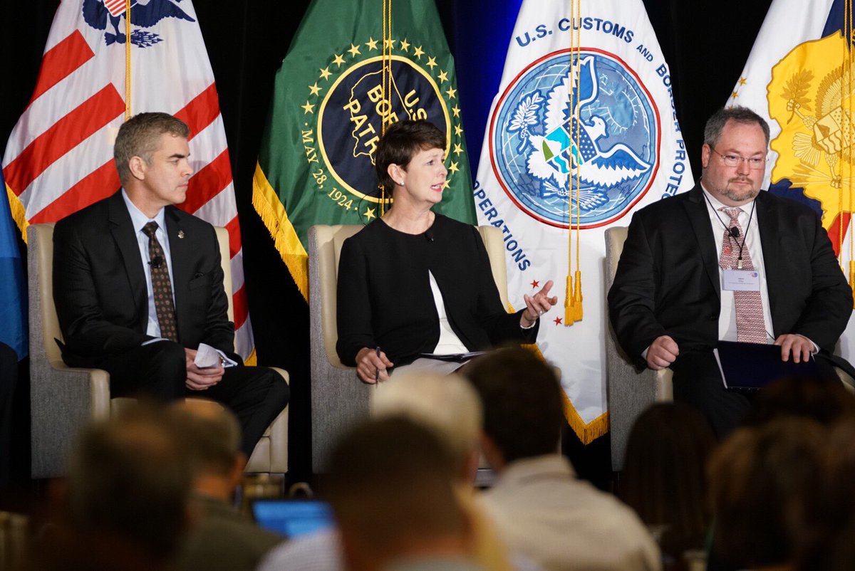 CBP's tweet photo. #CBP Executive Assistant Commissioner Smith led a discussion on innovative border security &amp; protecting American businesses at #2017WCTS. https://t.co/6z4QINGBEB
